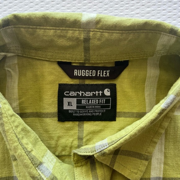 Carhartt Green Plaid Button Down Shirt - Picture 5 of 6